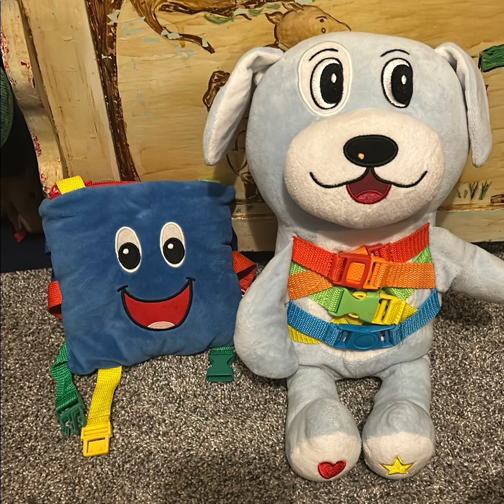 Blue Plush Toys with Buckles.